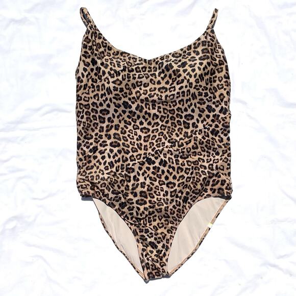Summersalt One Piece Swimsuit Womens 16 Leopard Print Animal Cheetah - Picture 1 of 6